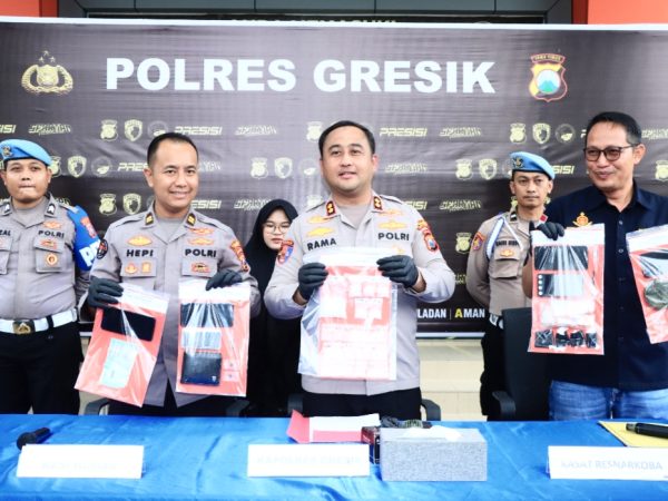 Polres Gresik Ungkap Jaringan Narkoba Lintas Kota, 4 Tersangka Diamankan