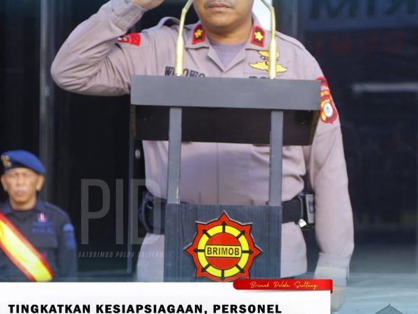 Tingkatkan Kesiapsiagaan, Personel Satbrimob Wilayah Pasigala Laksanakan Apel Rutin di Mako Satbrimobda Sulteng