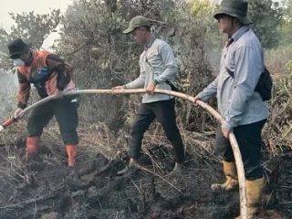 Karhutla Tumbang Nusa Belum Padam, Tim Gabungan Terus Berjuang Hadapi Medan Sulit