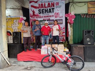 Meriahkan HUT RI Ke-81, JJ Musik Karaoke Dargo Adakan Lomba Gerak Jalan Sehat Bersama Warga Dargo