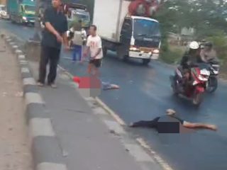 Miris ! 2 Pemotor Warga Trowulan Meregang Nyawa Menjadi Korban Tabrak Lari Di Jalur Arteri